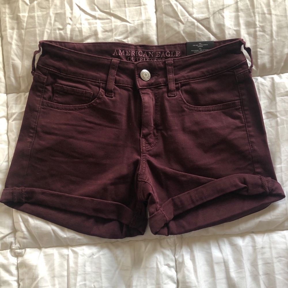 American Eagle Maroon Shorts